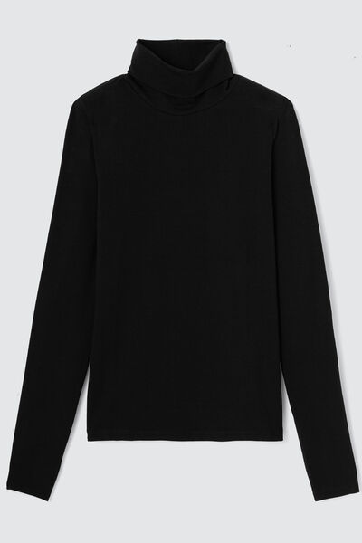 T-shirt col roulé uni
