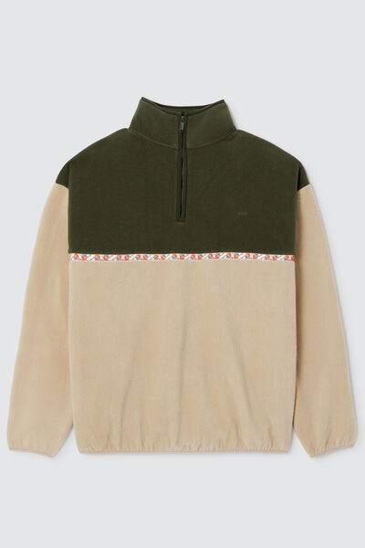 Polaire col montant colorblock