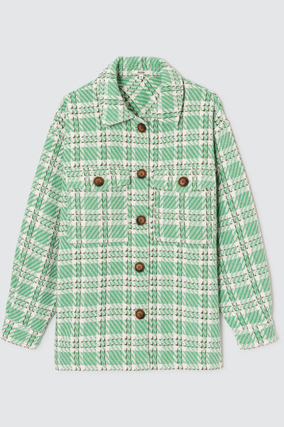 Surchemise tweed à carreaux