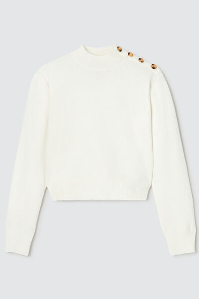 Pull boutons épaule