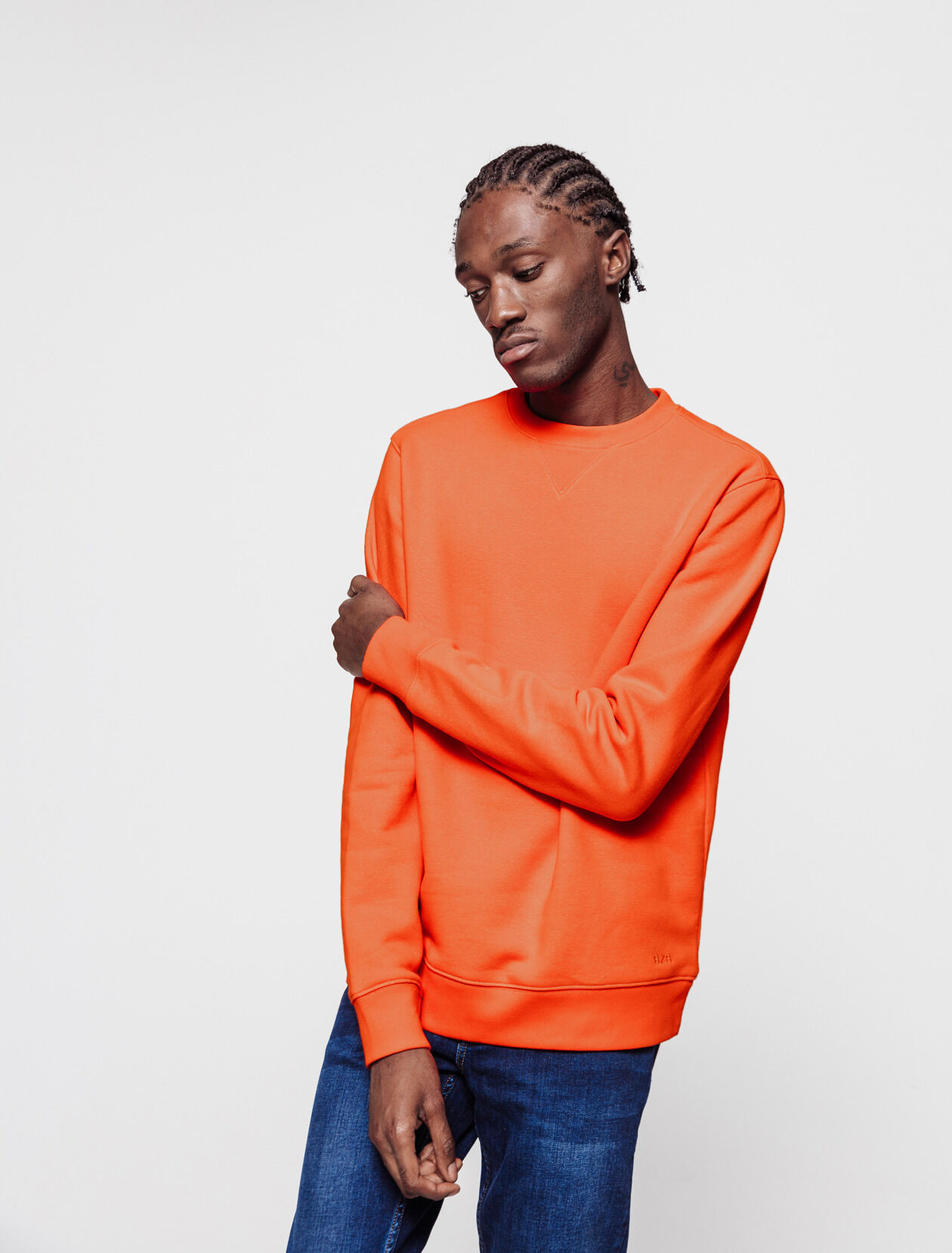 Pull homme orange best sale