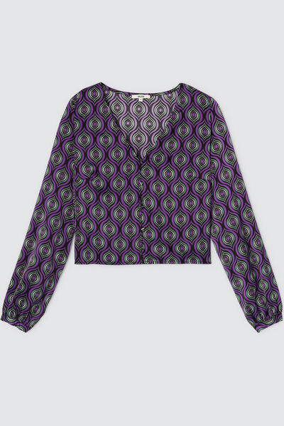 Blouse boutonnée imprimée