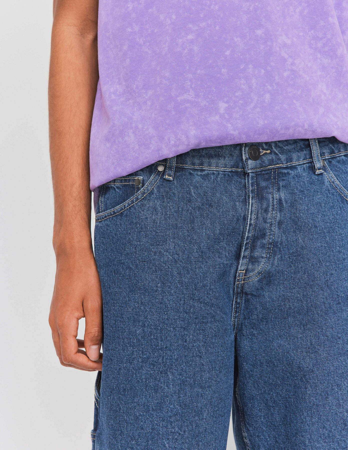 Bermuda denim charpentier