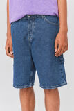 Bermuda denim charpentier
