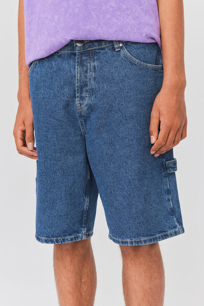 Bermuda denim charpentier
