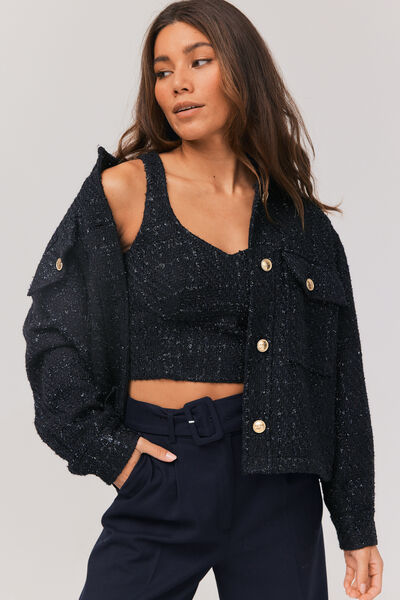 Top corset en tweed