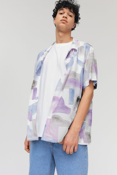 Chemise imprimée fluide manches courtes