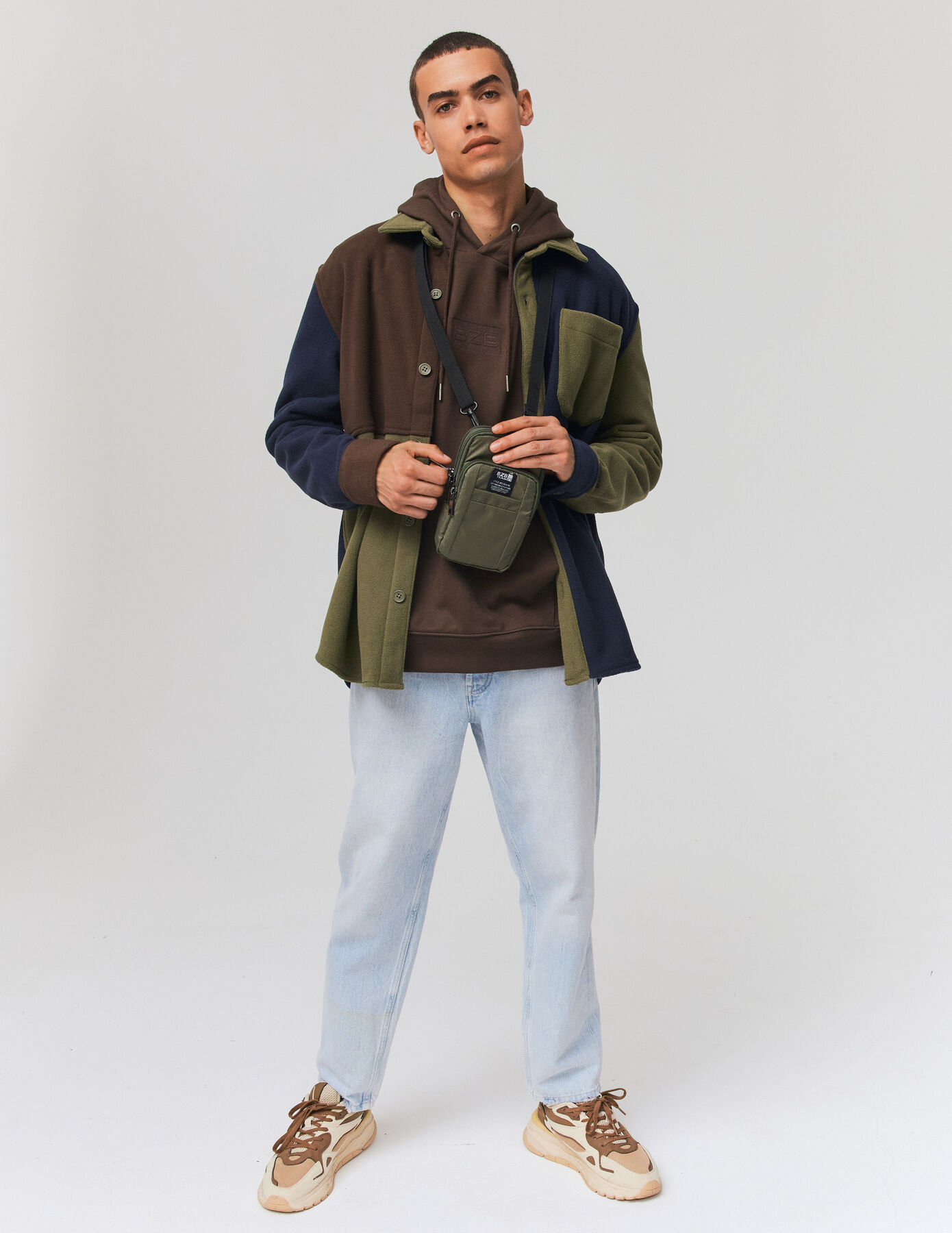 Surchemise polaire colorblock