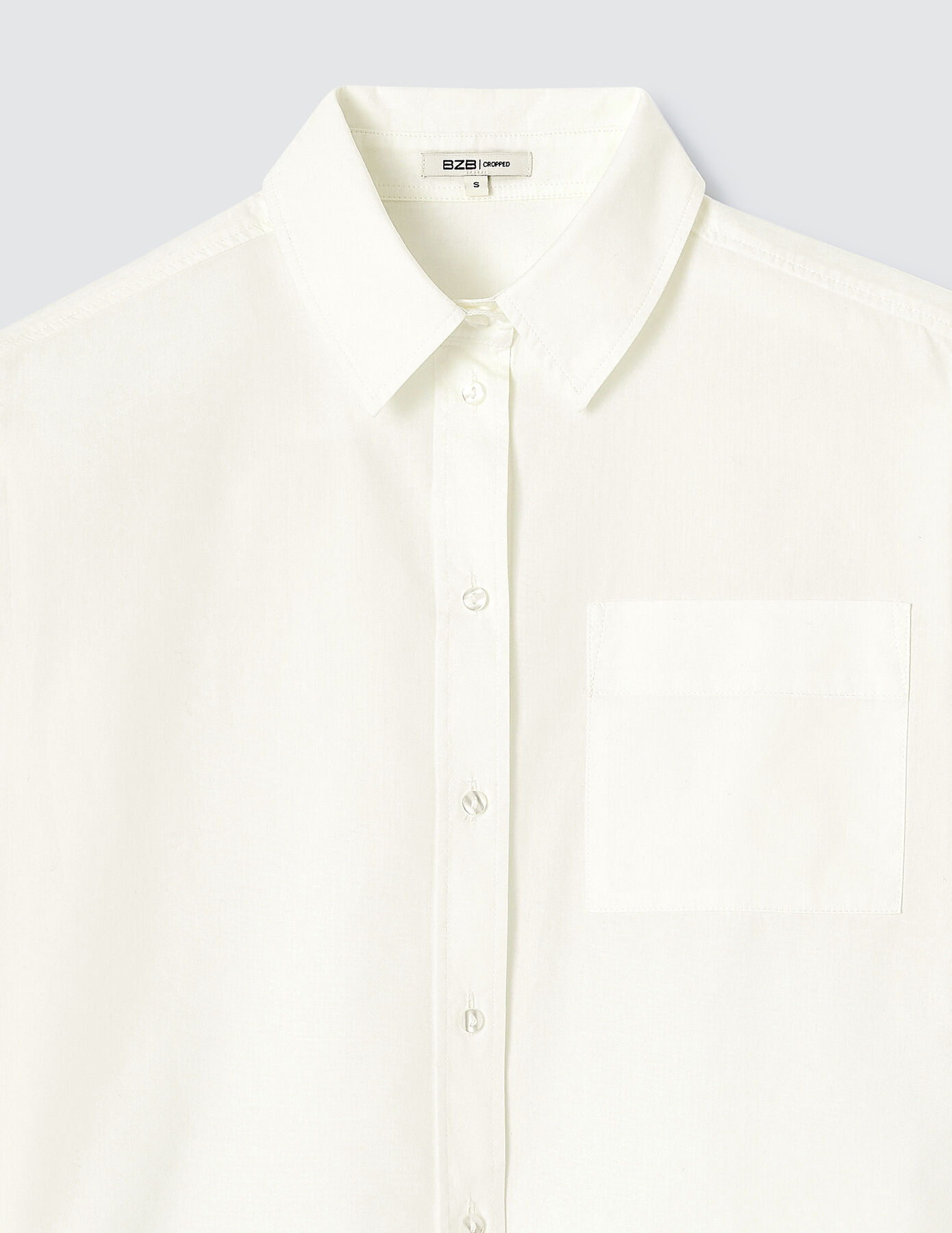 Chemise cropped unie