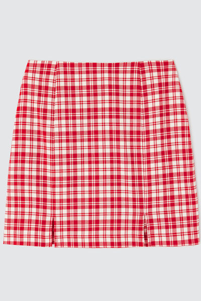Jupe carreaux petites fentes