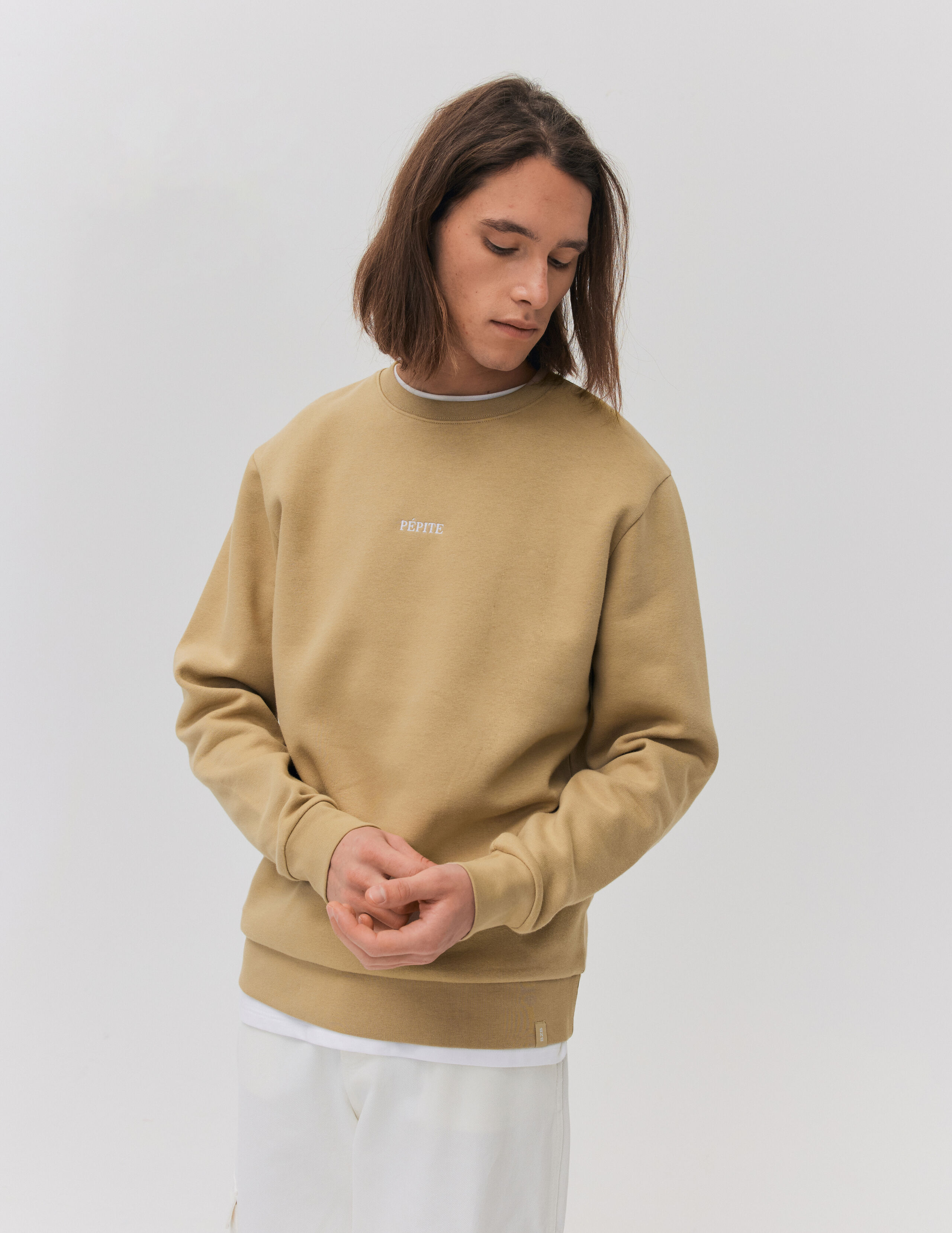 Sweat best sale beige homme