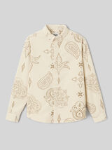Chemise imprim&eacute;e en velours