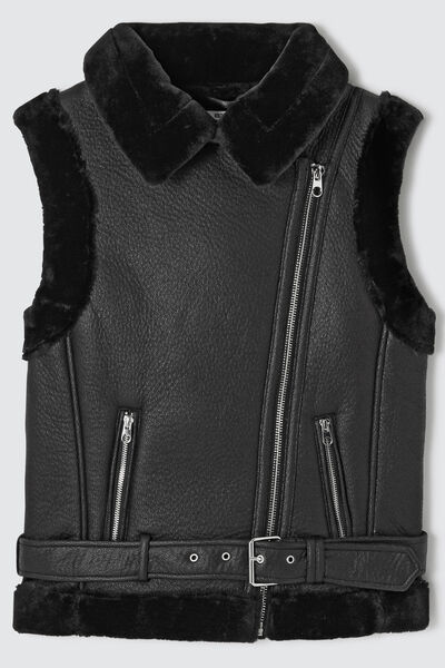 Blouson double face sans manches
