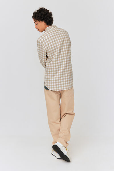 Chemise droite à carreaux