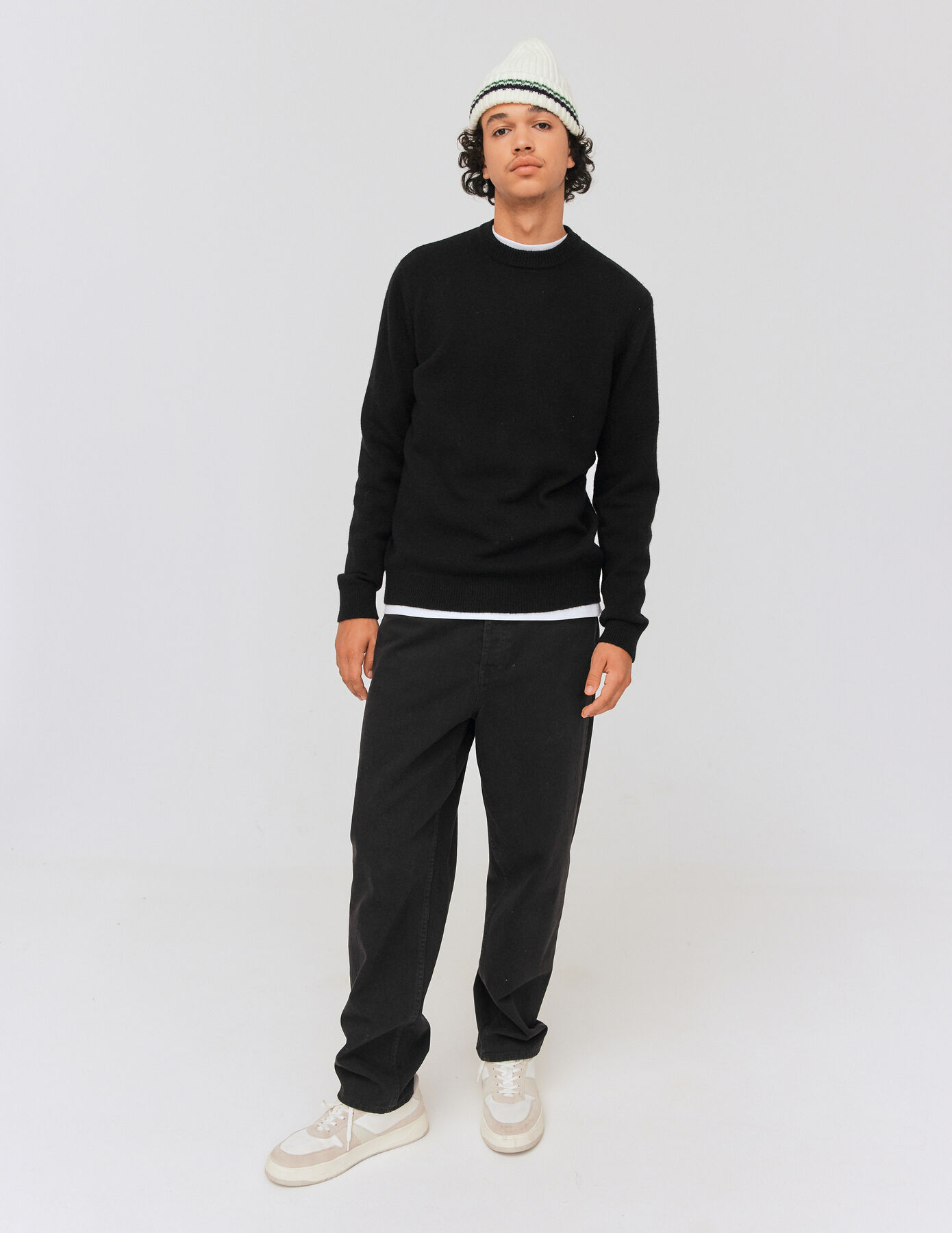 Pull col rond en laine