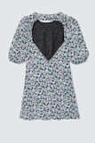 Robe courte imprimée dos ouvert