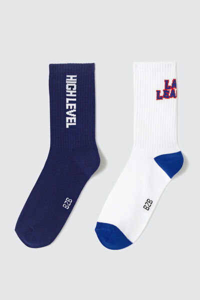 Lot de 2 paires de chaussettes fantaisie