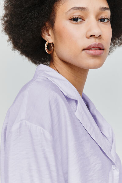 Chemise satinée boxy