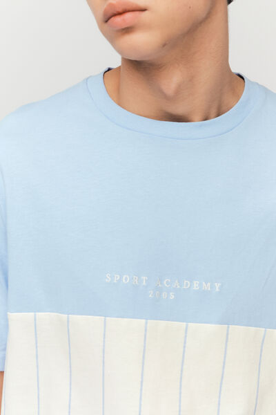 T-shirt rayé colorblock
