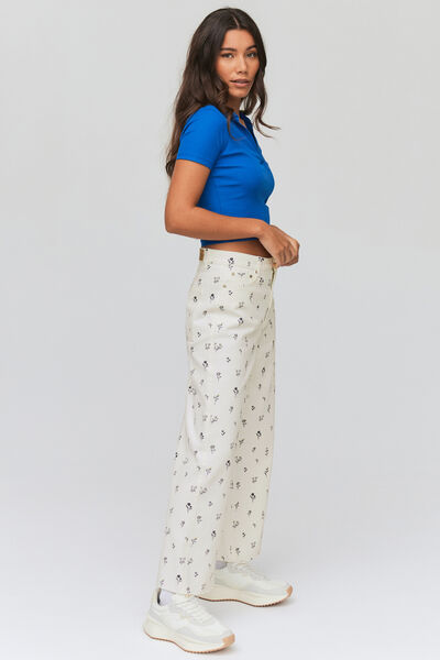 Jean wide leg imprimé