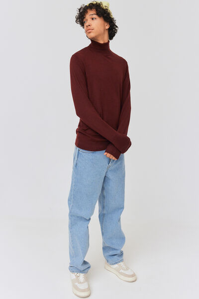 Pull col roulé