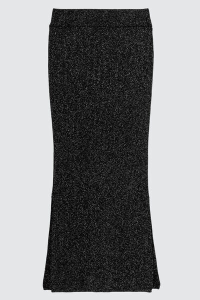 Jupe longue pailleté en maille