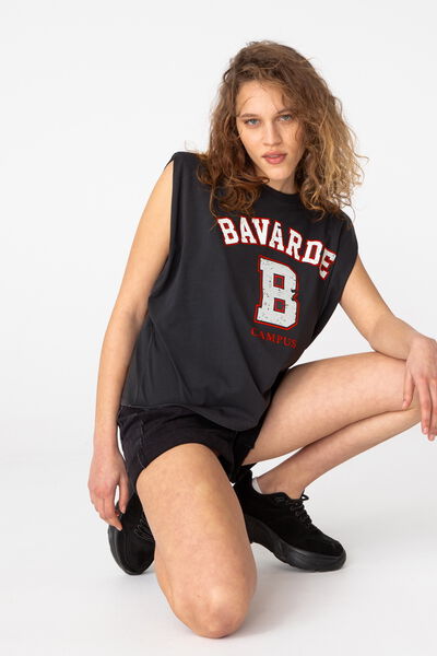 T-shirt épaulette "bavarde"