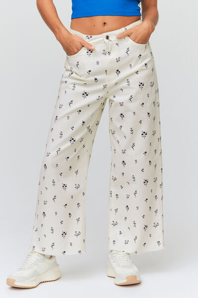 Jean wide leg imprimé