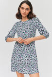 Robe courte imprimée dos ouvert