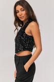 Gilet sans manches sequins