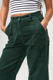 Pantalon wide leg court en velours en coton iab