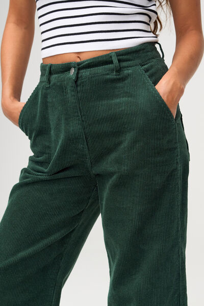 Pantalon wide leg court en velours en coton iab