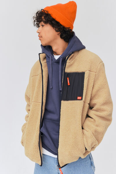 Blouson zippé sherpa