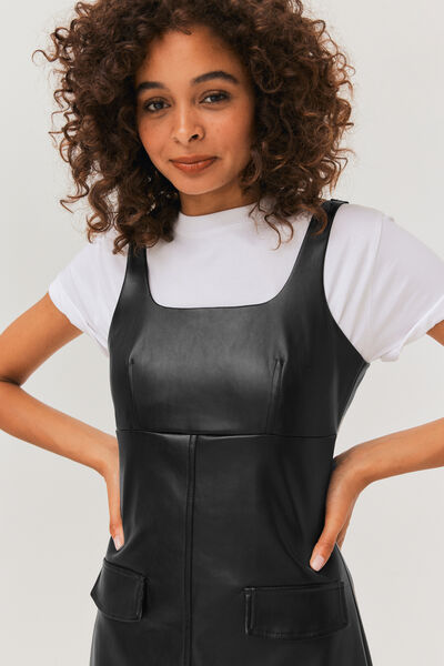 Robe chasuble tissu enduit