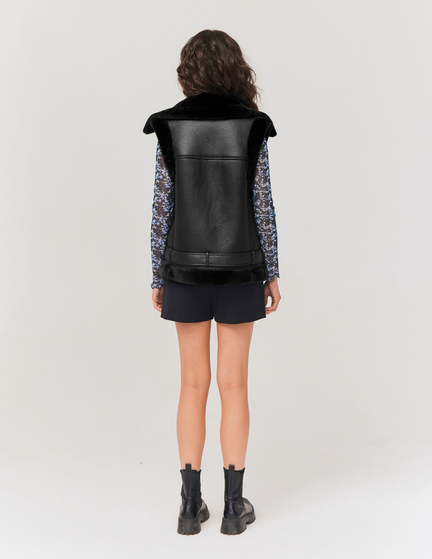 Blouson double face sans manches