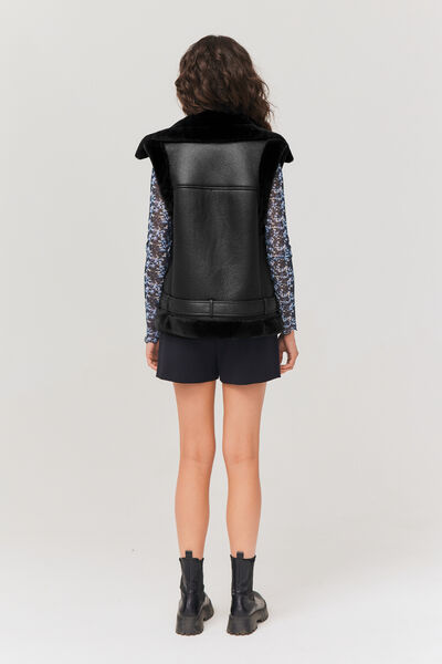 Blouson double face sans manches