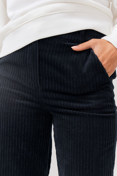 Pantalon wide leg long en velours