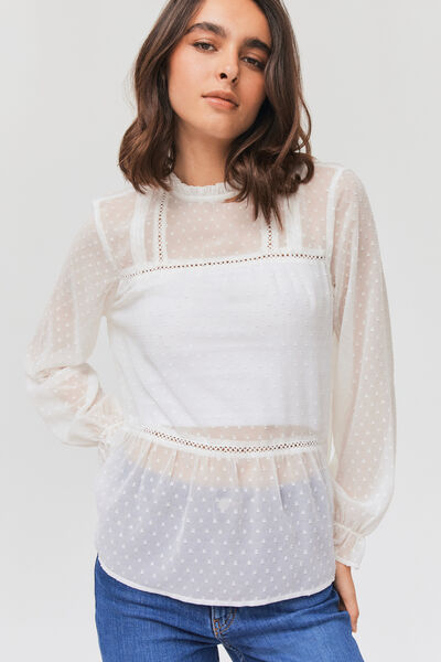 Blouse plumetis