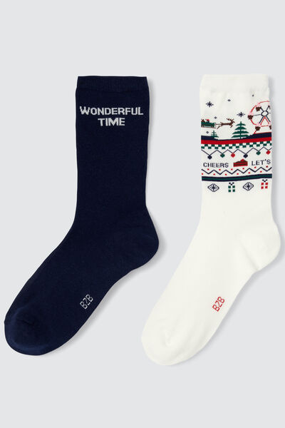 Coffret cadeau Lot de 2 paires de chaussettes Xmas