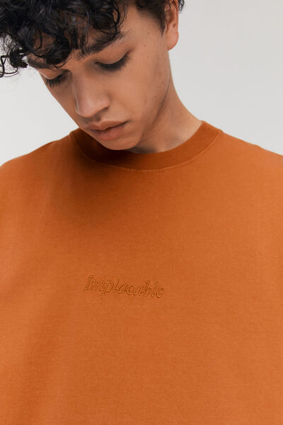 T-shirt message brodé