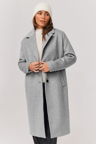 Manteau long en laine