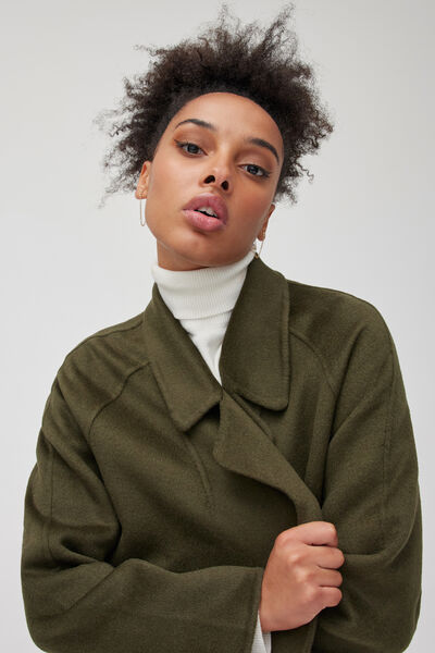 Manteau long en laine