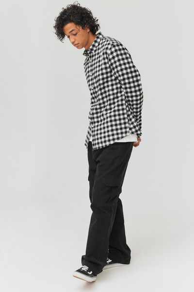 Chemise droite à carreaux