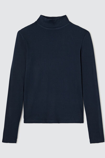 T-shirt col montant uni
