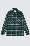 Veste surchemise à carreaux en laine