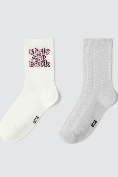 Lot de 2 paires de chaussettes fantaisie