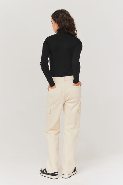 Pull col montant uni