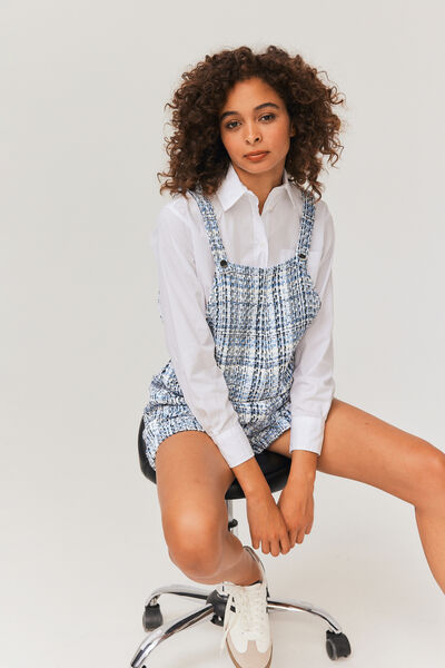 Combinaison short en tweed