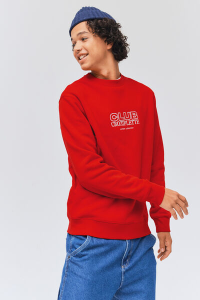 Sweat brodé à message