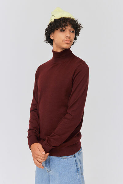 Pull col roulé